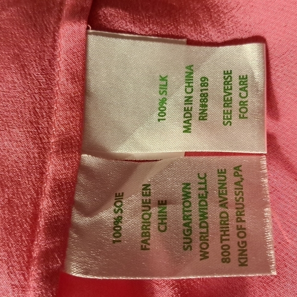Lilly Pulitzer women's Ginny XXS pink silk shirt - Picture 3 of 3